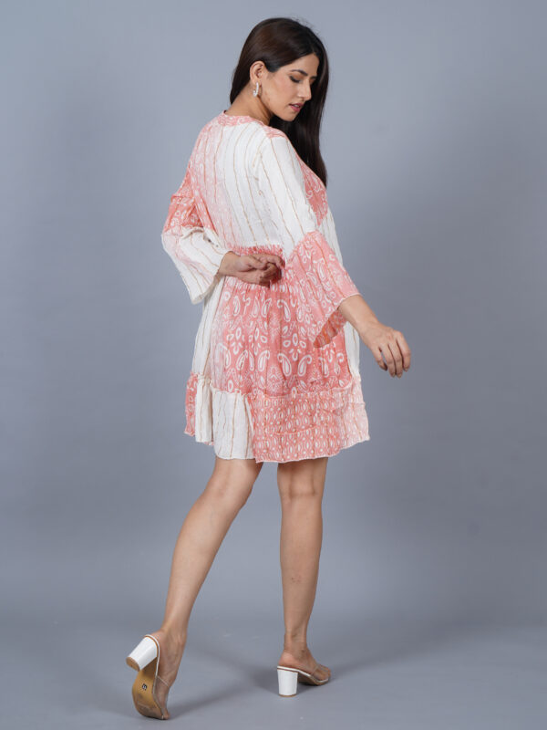 Short summer cotton shimmering dress