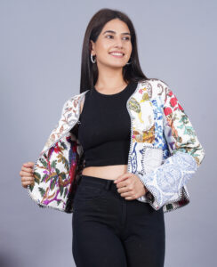 Cotton quilted patchwork reversible handmade jackets 