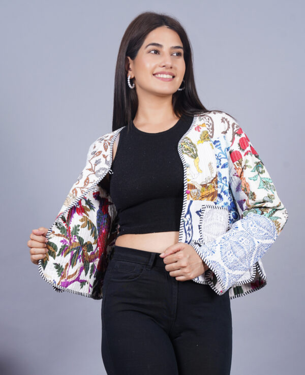 Cotton quilted patchwork reversible handmade jackets